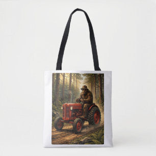 Bigfoot Tractor Design for Farmer Dad Farming Farm Tote Bag