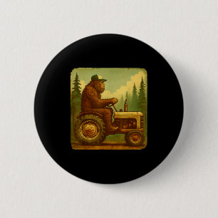Bigfoot Tractor Farmer Design For Men Farming Farm 6 Cm Round Badge