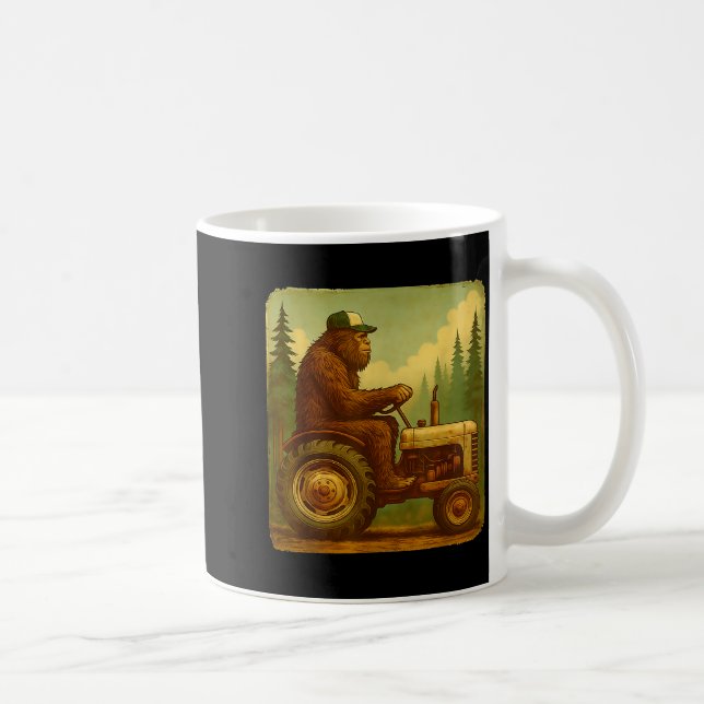 Bigfoot Tractor Farmer Design For Men Farming Farm Coffee Mug (Right)