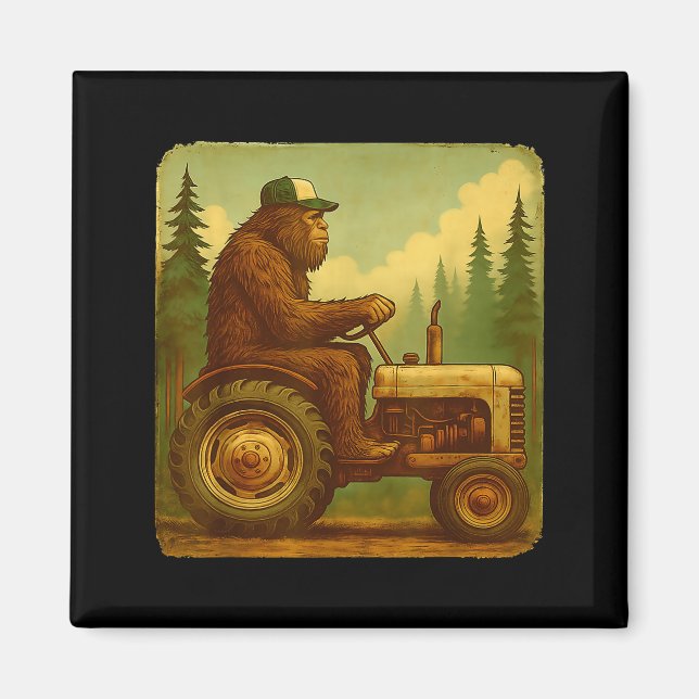 Bigfoot Tractor Farmer Design For Men Farming Farm Magnet (Front)