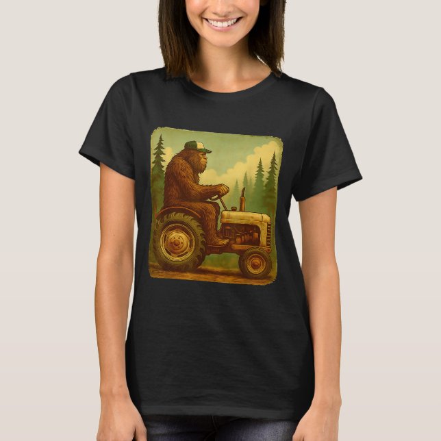 Bigfoot Tractor Farmer Design For Men Farming Farm T-Shirt (Front)