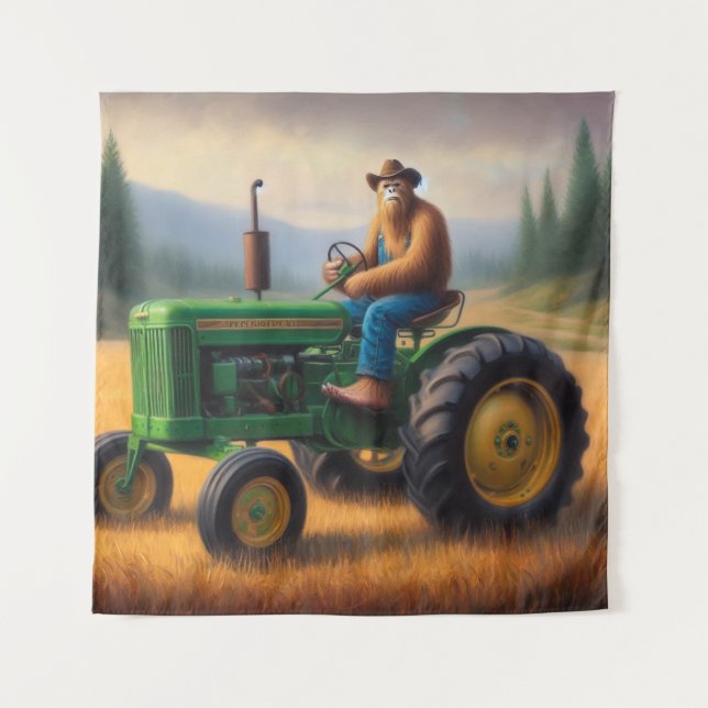 Bigfoot Tractor Tapestry (Front)