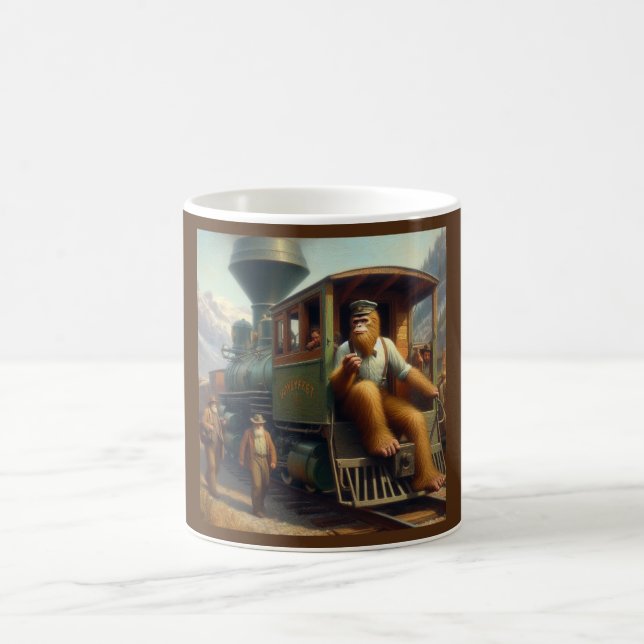 Bigfoot Train Engineer Coffee Mug (Center)