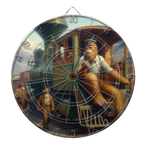 Bigfoot Train Engineer Dartboard