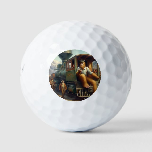 Bigfoot Train Engineer Golf Balls (Front)
