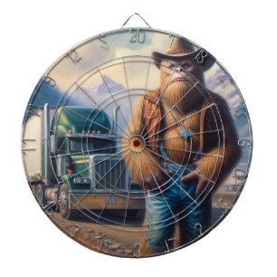 Bigfoot Truck Driver Dartboard