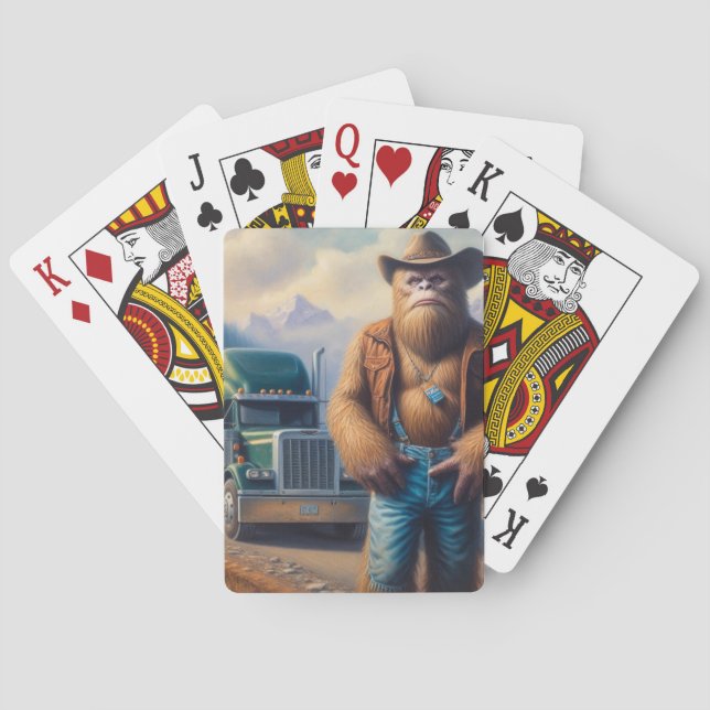 Bigfoot Truck Driver Playing Cards (Back)