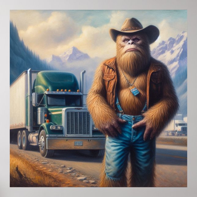 Bigfoot Truck Driver Poster (Front)