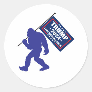 Bigfoot Trump 2024 Classic Round Sticker