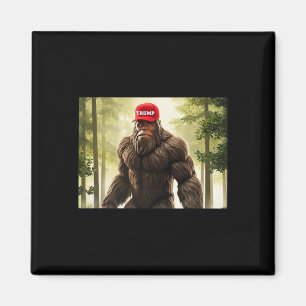 Bigfoot Trump Hat Sasquatch Funny Republican Magnet