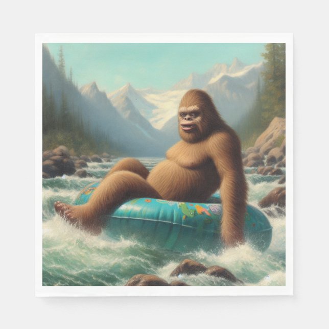 Bigfoot Tubing Napkin (Front)