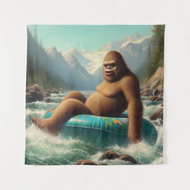 Bigfoot Tubing Tapestry (Front)