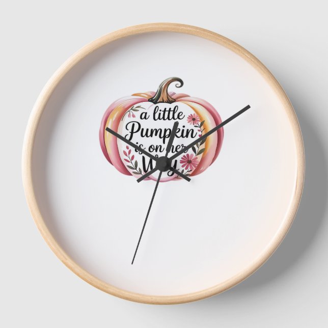 Bigfoot Turkey Pumpkin Thanksgiving Day Classic T- Clock (Front)