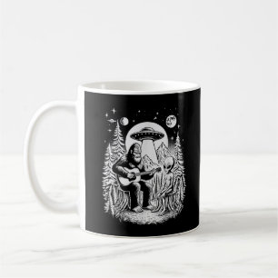 Bigfoot UFO Alien Around Campfire Nature Hiking  Coffee Mug