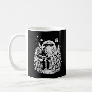 Bigfoot UFO Alien Around Campfire Nature Hiking  Coffee Mug