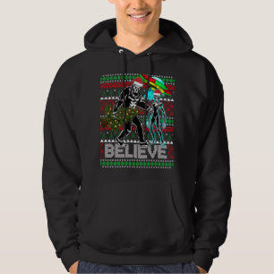 Bigfoot UFO Alien Christmas Gift Alien Bigfoot Ugl Hoodie