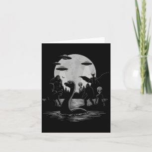 Bigfoot Ufo Loch Ness Monster Mothman And Aliens!  Card