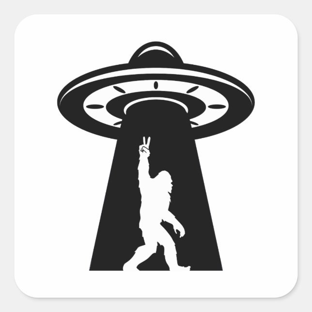 Bigfoot UfO Square Sticker (Front)