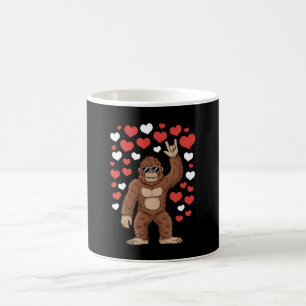 Bigfoot Valentines Day Funny Hearts Sasquatch Coffee Mug