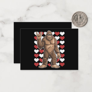 Bigfoot Valentines Day Funny Hearts Sasquatch Love Card