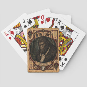 Bigfoot, Vintage Circus Monsters Playing Cards