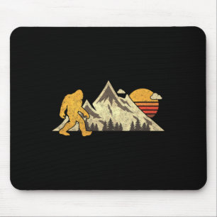 Bigfoot Vintage Mountain Sun Sasquatch Camping Hik Mouse Mat