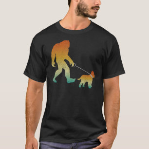 Bigfoot Walking Cockapoo Funny Sasquatch Pet Dog T-Shirt