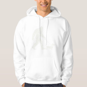 Bigfoot Walking Dachshund Funny Wiener Dog Dad  Hoodie