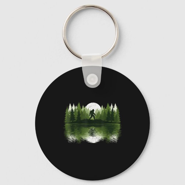 Bigfoot Walking Forest Sasquatch Woods Parks Men W Key Ring (Front)