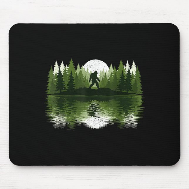 Bigfoot Walking Forest Sasquatch Woods Parks Men W Mouse Mat (Front)