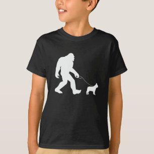 Bigfoot Walking French Bulldog  T-Shirt