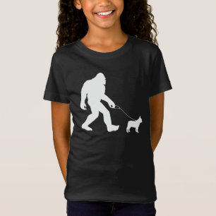 Bigfoot Walking French Bulldog  T-Shirt