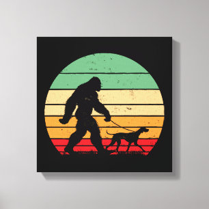 Bigfoot Walking German Shorthaired Pointer Dog Vin Canvas Print