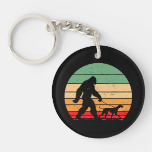 Bigfoot Walking German Shorthaired Pointer Dog Vin Key Ring