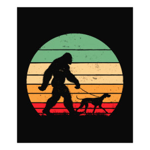 Bigfoot Walking German Shorthaired Pointer Dog Vin Photo Print