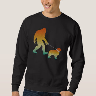 Bigfoot Walking Great Pyrenees Funny Sasquatch Pet Sweatshirt