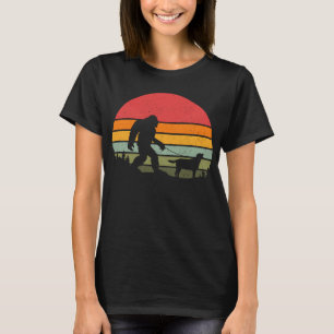 Bigfoot Walking Labrador Retriever Dog Vintage T-Shirt