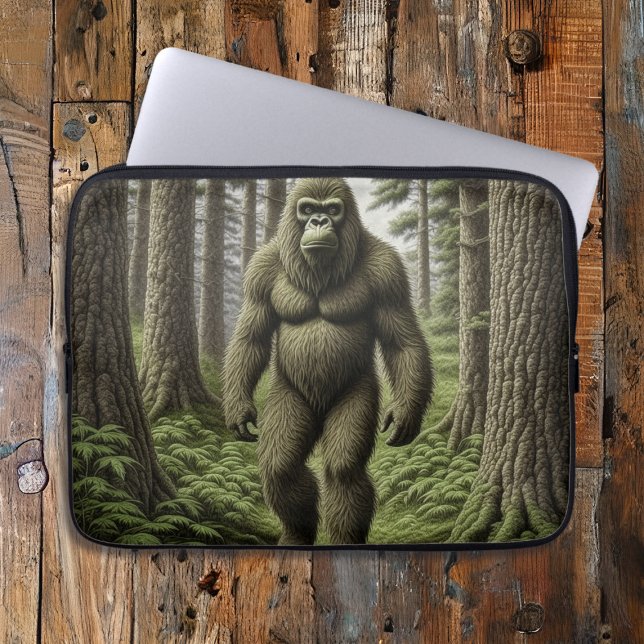 Bigfoot Walking through the Woods Laptop Sleeve (Creator Uploaded)