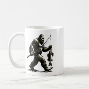 Bigfoot Walleye Hunting Angler Sasquatch Walleye F Coffee Mug