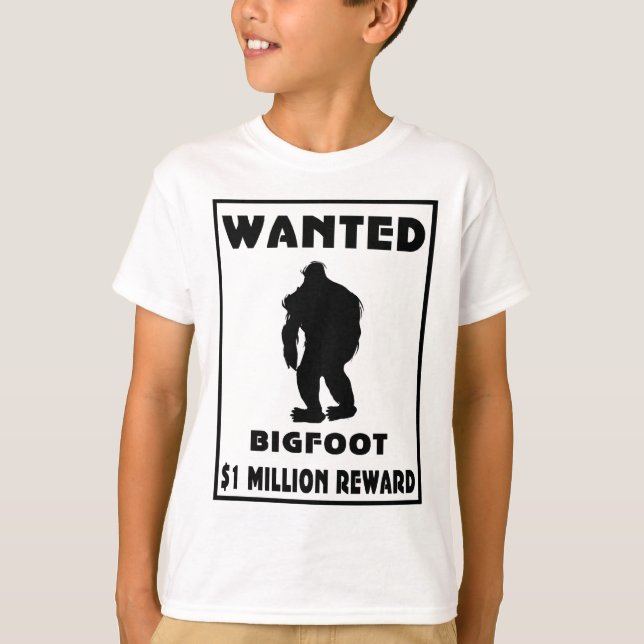 Bigfoot Wanted Poster T-Shirt (Front)