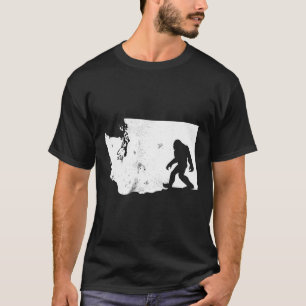 Bigfoot Washington State Map Sasquatch Men Women G T-Shirt
