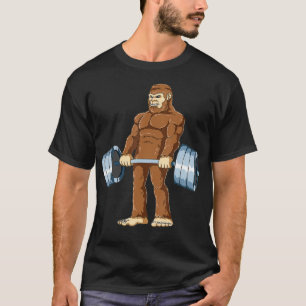 Bigfoot Weightlifting Muscle Gym Bigfoot Lifting T-Shirt