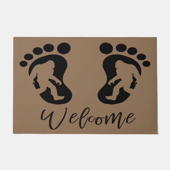 Bigfoot Welcome Doormat | Bigfoot Home Decor (Front)