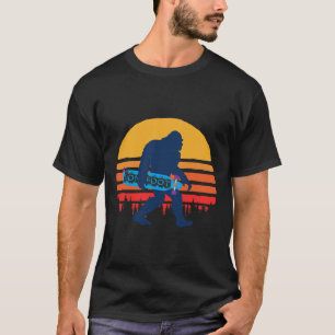 Bigfoot With Longboard - Skateboarding  T-Shirt