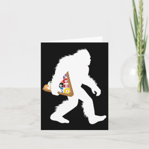 Bigfoot With Pool Cryptid Snooker Sasquatch Billia Card