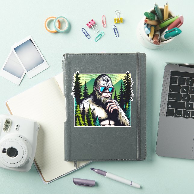 Bigfoot with Sunglasses Hilding in the Woods (iPad Cover)