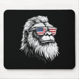 Bigfoot With Sungles Usa Flag - Copy  Mouse Mat
