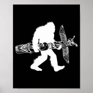 Bigfoot With Totem le Northwest Sasquatch Native Poster