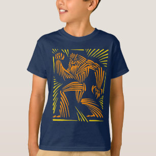 Bigfoot Woodcut Graphic - Kid Tee