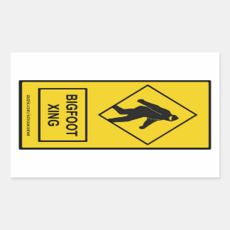 Bigfoot Xing (Yellow) Sticker